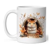 Hamster Ceramic Coffee Mug 11oz - Tea Coffee Mug with Comfortable Grip - Unique Animal Gift Cup for Office or Home - Vibrant Long-Lasting Print ID44991
