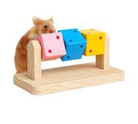 Hamster Chew Blocks - Natural Wooden Cube Toy Bite Safe Craftsmanship, Small Pet Care Accessory, Smooth Edge Training Chew, Heat Treated Wood Toy | Long Lasting Support For Hamster Teeth