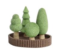 Hamster Chew Toy - 5 Piece Set Jungle Theme Accessories for Chinchilla, Squirrel, Gerbil, Care Habitat Decoration 120G, 1 Set 4.7 x 3.5 Inch Base, 4 Bite Tool S