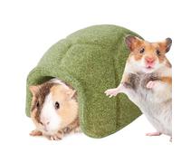 Hamster Chew Toys Set - Animals like Chinchilla | Sea Grass Tunnel, Hamster Chew Toy, Turtle Shell Shape Hideaway, Rabbit House for Chewing Play Chinchilla Gerbil Small Animal Cage Boredom