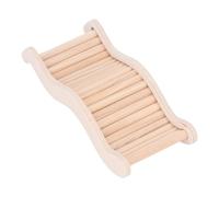 Hamster Climbing Ladder Toy, Beech Birch Wood Wave Structure Climbing Tool Anxiety Reduction Interactive Bridge for Small Animals (210x210x135cm/82.7x82.7x53.1in)