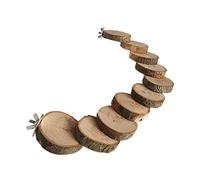 Hamster Climbing Ladder Wooden Bridge Natural Wood Blocks Chew Toy For Gerbil Degus Small Animals 10 Steps