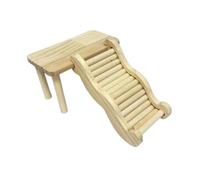 Hamster Climbing Wooden Rodent Climbing Toy Decorative Cage Accessory Secure Hiding Place for Small Animals J Equipment, S table and S ladder
