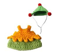 Hamster Clothing Knitted Dress Outfit Set with Hat for Small Animals Animal Knitted Clothing for Ferret Chinchilla Hedgehog Guinea Pig Hamster Gerbil