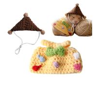 Hamster Clothing, Knitted Sweater Dress with Hat for Pets, Knitted Garments for Small Animals - Suitable for Hamsters Ferrets Rabbits Chinchillas Curly Gerbils