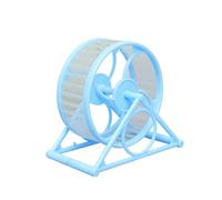 Hamster Comfort Wheel with Stand Pet Treadmill Running Wheel Silent Hamster Exercise Wheel Silent Rotator Large and easy to connect to the wire cage for small animals (blue and pink)