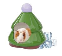 Hamster Cooling Shelters - Hamster Cooling House with Pine Tree - Stable Waterproof Habitat with Shelter and Sleeping Place and Plateaus for Small Pets such as Squirrels, Hedgehogs and An