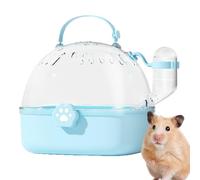 HAMSTER CORMER BOX FOR RUNNER - Small Pet Transport Case - Compact Panoramic Transparent View For Outdoor Wild Transport 7.24x6.42x6.69 inch V