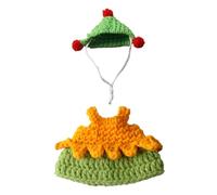 Hamster Costume | Knitted Sweater with Hat for Pet - Breathable Small Pet Clothes - for Guinea Pig Hamster Ferret Chinchilla ai