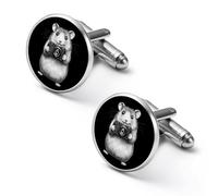 Hamster Cute Men's Alloy Cufflinks Classic Cuff Link Fashion Shirt Accessories for Business Party Wedding 2.0cm