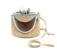 Hamster Cylinder Shoulder Bag - Bird Bag Carrier Bird Cage with Mesh Window Design | Breathable Parrot Carrier for Hiking, Travel Cage for Small Pets Like Hedgehogs