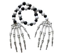 Hamster Dance Christmas Ornament - Plastic Skeleton Hands for Halloween (Black-J, 87X10cm)