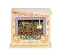 Hamster Dig Box, Hamster Digging Room, Visible Small Pet Shelter Habitat Decor, Cage Accessories Hedgehog, Squirrel, Mice, Ideal for Activity, Enrichment, Play Exploration