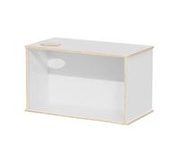 Hamster Digging Box Wooden Cage Hideout Sand Bath Container for Small Pet Exploration with Clear Viewing Window Suitable for Gerbil Hamster Ho, L