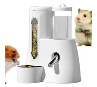 Hamster Dispentier Automatic Feeder Cage Water Bottle | 2" on 1 Drip Free Feeding Supplies, Large Capacity Accessories Leakage and Ferret Cage for Small Animals