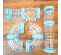 Hamster DIY Maze Tunnel Small Pet Toy Pipe Animal for Exercise Active Lifestyle Transparent Ventilation Easy to Connectable Components