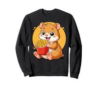 Hamster Eating Fries Funny Kawaii Animal Food Lover Sweatshirt