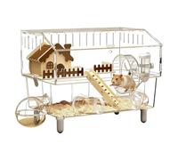 Hamster Enclosure,Clear Habitat House for Animal,Small Animal Nesting Enclosure | for Hamster Dwarf Gerbil Hedgehog Ferret Chinchilla Bunny