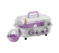 Hamster Enclosure with 2 Levels Transparent Mounted Crate
