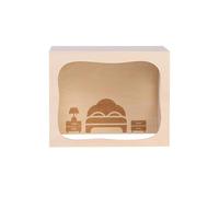 Hamster Enrichment, Toy for Play with Ramp, Eco Friendly Timber Construction with Multi Room Design, Interactive Boredom Breaker, Indoor Wood Enclosure Shelter for Hedgehog Chinchilla Ferret