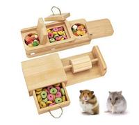 Hamster Enrichment Toy | Wooden Interactive Foraging Toy for Pets - Game for Enrichment for Small Animals | For Guinea Pigs Chinchilla Dwarf Rabbit Hamster Hedgehog Mouse