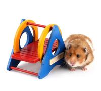 Hamster Enrichment Toys - Natural Wood Guinea Pig Swing Toy Cage Accessories for Syrian & Dwarf Gerbil, Rat, Chinchilla