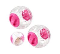Hamster Exercise Ball 4.7in Cute Dwarf Hamster Running Ball 2Pcs Transparent Running Wheel 12cm for Small Pet Gerbil Run Activity Exercise (Pink)