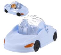 Hamster Exercise Wheel, Blue, with 3 Modes and Transparent Ball, Small Running Car Toy for Dwarf Gerbil