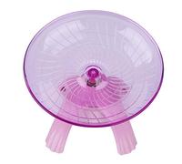 Hamster Exercise Wheel Running Silent Plastic Small Animal Wheels Roller Toy Washable Acrylic for Mice Gerbils Guinea Pig (Roseate)