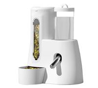 Hamster Feeder And Waterer - 2 In 1 Automatic Feeding Aid, Smmooth Large Capacity Hygienic Desiign, 200ml Grain + 120ml Leakproof Liquid Cell, High Qualiity Durrable PP Polystyrenne - For Chinchilla