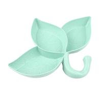 Hamster Feeding Bowl, Water Bowl for Hamsters in Leaf Shape with 3 Compartments, Food Water Bowl for Small Animals, Chipmunks, Small Animal Food Bowl, Hamster Accessories