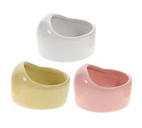 Hamster Feeding Bowls- 3Pcs Pet Water Dispenser, Ceramic Animal Dishes Food and Water Water Bowl for Mouse Dog (Random Color)