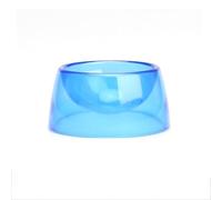 Hamster Food Basin, Plastic Round Hamster Water Food Bowl, Non-slip Portable Transparent Guinea Pig Feeder for Small Animals(blue)