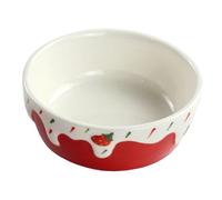 Hamster Food Bowl Ceramic Stable Rabbit Dish for Ferret Rat Dwarf,Red | Ceramic,anti-overturning design,9cmx3.5cm,for hamster,rabbit,ferret,rat,dwarf,easy to clean,feeder