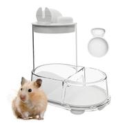 Hamster Food Dish | Automatic Pet Food and Water Dispenser - Stable and Detachable Transparent Water Dispenser for Gerbils Mice Pigeons Parrots Ferrets Chinchillas