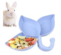 Hamster Food Dish, Hamster Feeding Bowl - 3 Compartment Leaf Shaped Chinchilla Bowl,Small Animal Food and Water Dish Hamster Food Dish Supplies for Pe