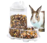 Hamster Food Dispenser Compact Feeding Container, Base Food Allocator | Transparent Pet Grinder Holder, Spill Resistant Grain Storage Unit for R