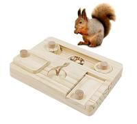 Hamster Food Toy, Rabbit Enrichment Toy, Interactive Wooden Rabbit, Bowl, Educational Hero Delicious, Puzzle Snuffle Game for Digging, Explore