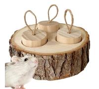 Hamster Foraging Toy - Small Pet Puzzle, Wooden Treat Game | Interactive Snuffle Enrichment Box, and-Seek Treat Dispenser, Natural Wood Activity Toy with DIY rodentPlay Scenario