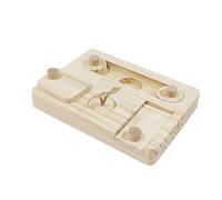 Hamster Foraging Toy - Wooden Earner Feeder | Educational Puzzle Snuffle Game for Small Pets | Interactive Chew Toy for Cage Playpen House | Enrichment Activity for Gerbil -Me