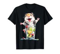 Hamster Fun Colorful Portrait Fruit Animal Cute Art Hamster T-Shirt