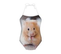 Hamster Girl's Animal Print Swimsuit 1 Piece Cute Bathing Suit Quick Dry Beach Swimwear