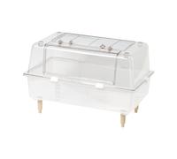 Hamster Guinea Pig Cage Rat Cage 360° Viewing Ventilated Cages Hamster Habitat Pet Breeding Box for Chicks Ferrets Mice Rat, clear