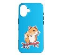 Hamster Guinea Pig Riding a Skateboard Skater Boy Girl Case for iPhone 16