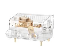Hamster Habitat 2-Tier Clear Acrylic House for Activity Rest Sleeping