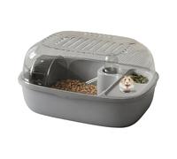 Hamster Habitat Cage Clear Small Animal Activity Center with Exercise Wheel