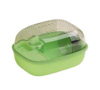 Hamster Habitat Cage Clear Small Animal Activity Center With Exercise Wheel Mice Indoor Home Outdoor Apartment Dorm Travel (D, One Size)