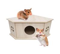 Hamster Habitat Hut | Wooden Hide Hut,Small Animal Habitat, Sturdy Hamster House for Natural Living, Pet Supplies for Hamster, Gerbils, Guinea Pigs & Small Animals
