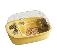 Hamster Habitat | Portable Convenient Clear Quiet Enclosure - Small Dwarf Hamster Cage | for Dorm Office Bedroom Living Room Balcony Apartment
