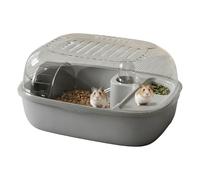 Hamster Habitat Small Animal Cage Gadget - Clear Open Top Activity Housing, Lightweight Portable Hamster House, Safe, Comfortable Habitat | For Home, Indoor, Apartment